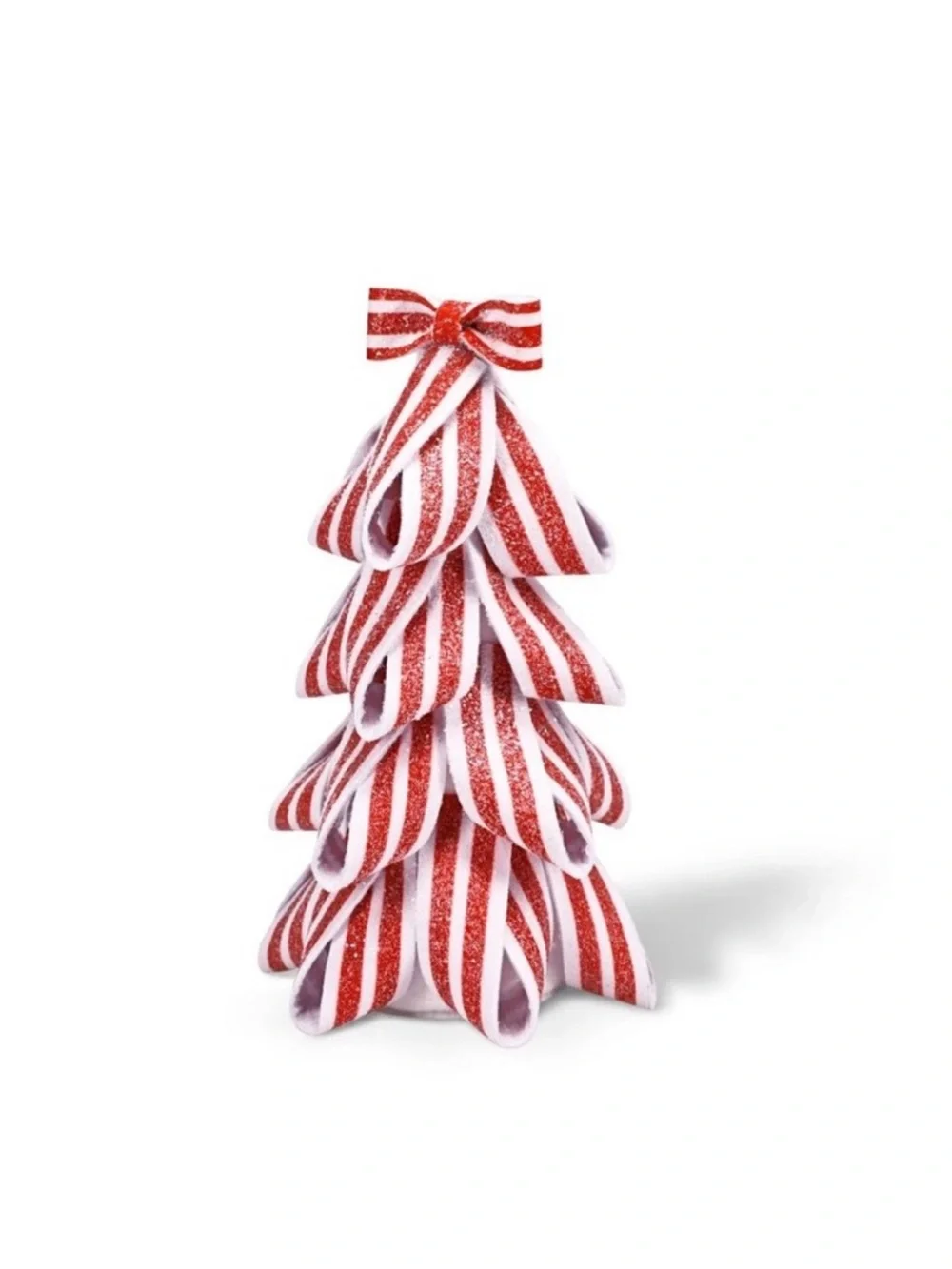 Target Bullseye Playground set of 2 8” Peppermint Ribbon Trees, New